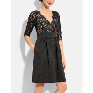 Eliza J Nordstrom lace illusion little black dress