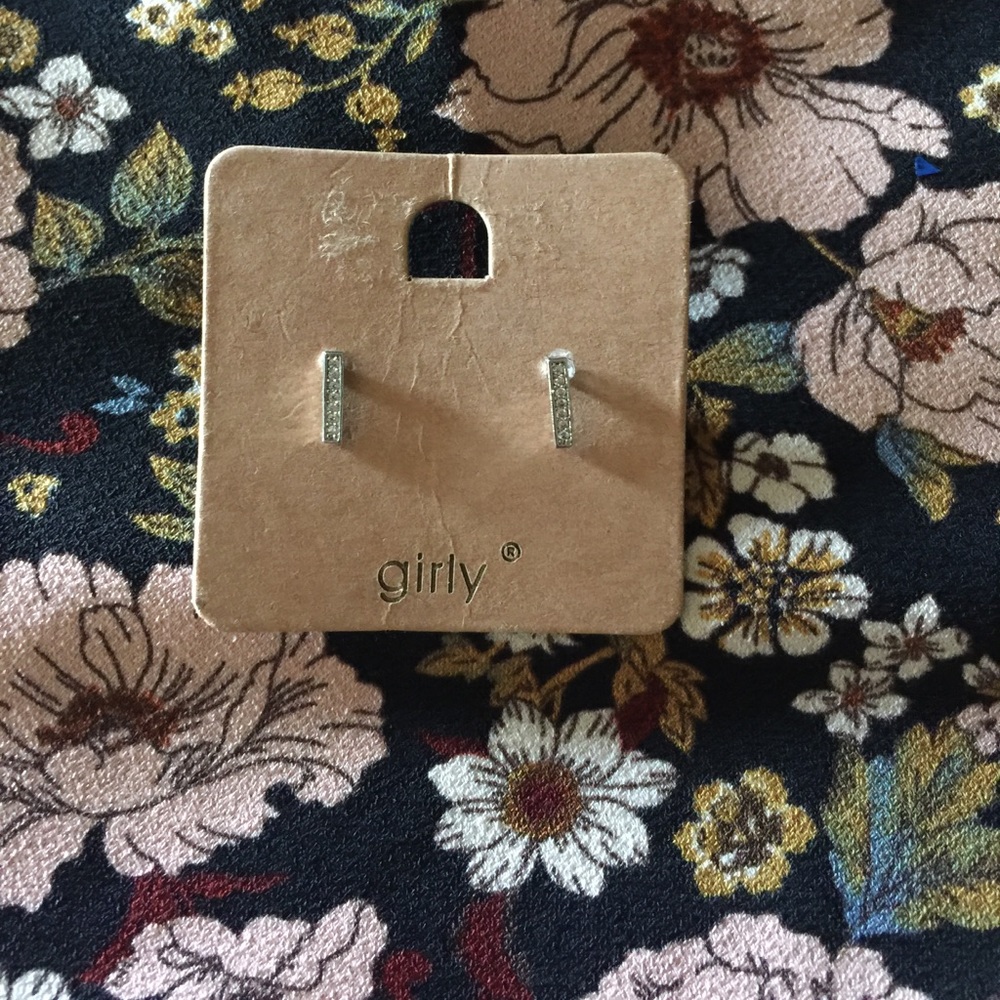 Rectangle Silver Earrings