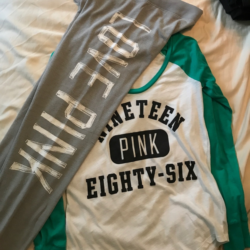 PINK sweatpants & shirt