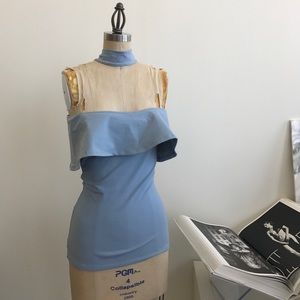Mila top in powder blue