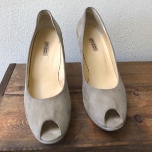 Paul Green suede peep toe heels