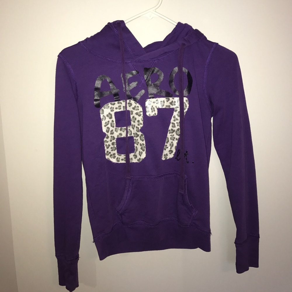 Purple numbered hoddie