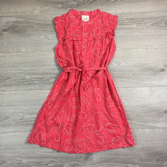 Peek Other - Peek girls tie waist shirt dress heart print 14