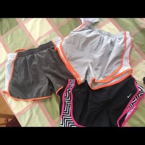 3 Nike tempo running athletic gym shorts