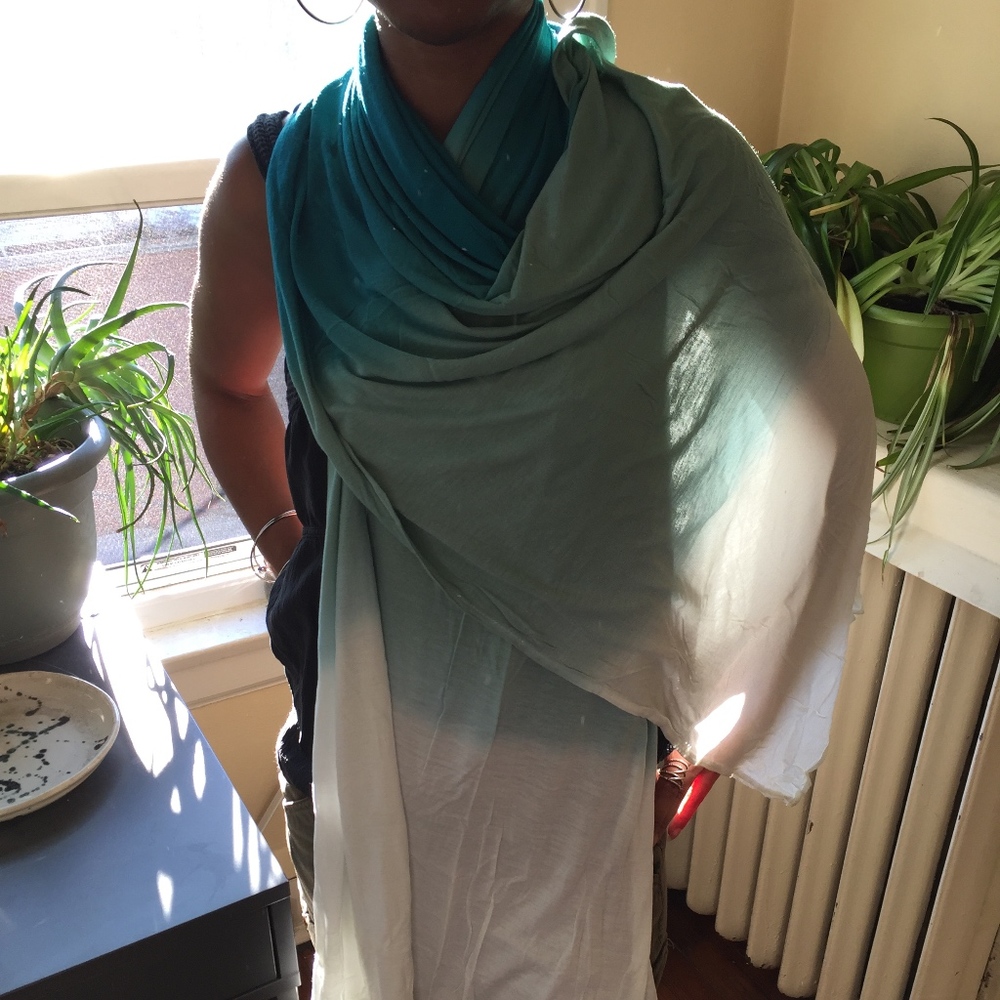 Aqua White Super Soft Scarf