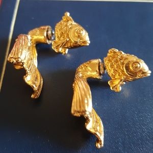 Vintage gold plated earrings