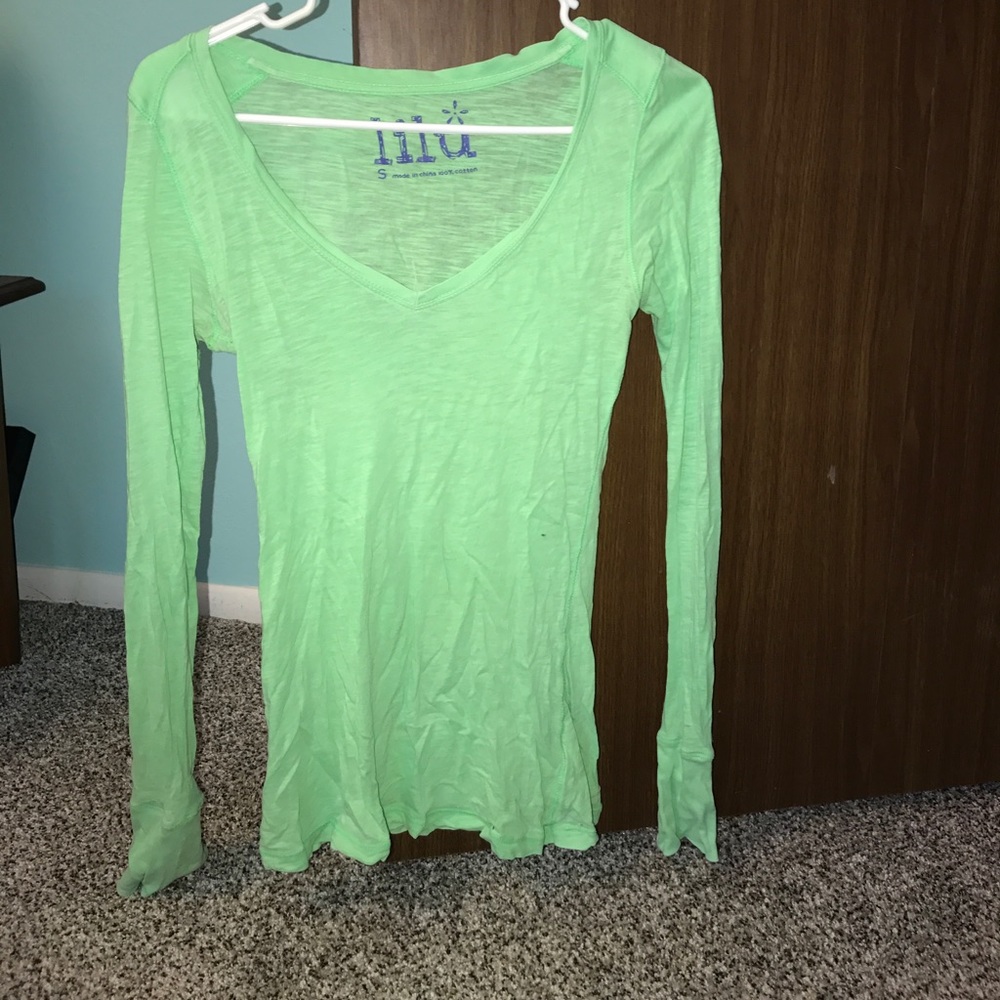 Lime green top