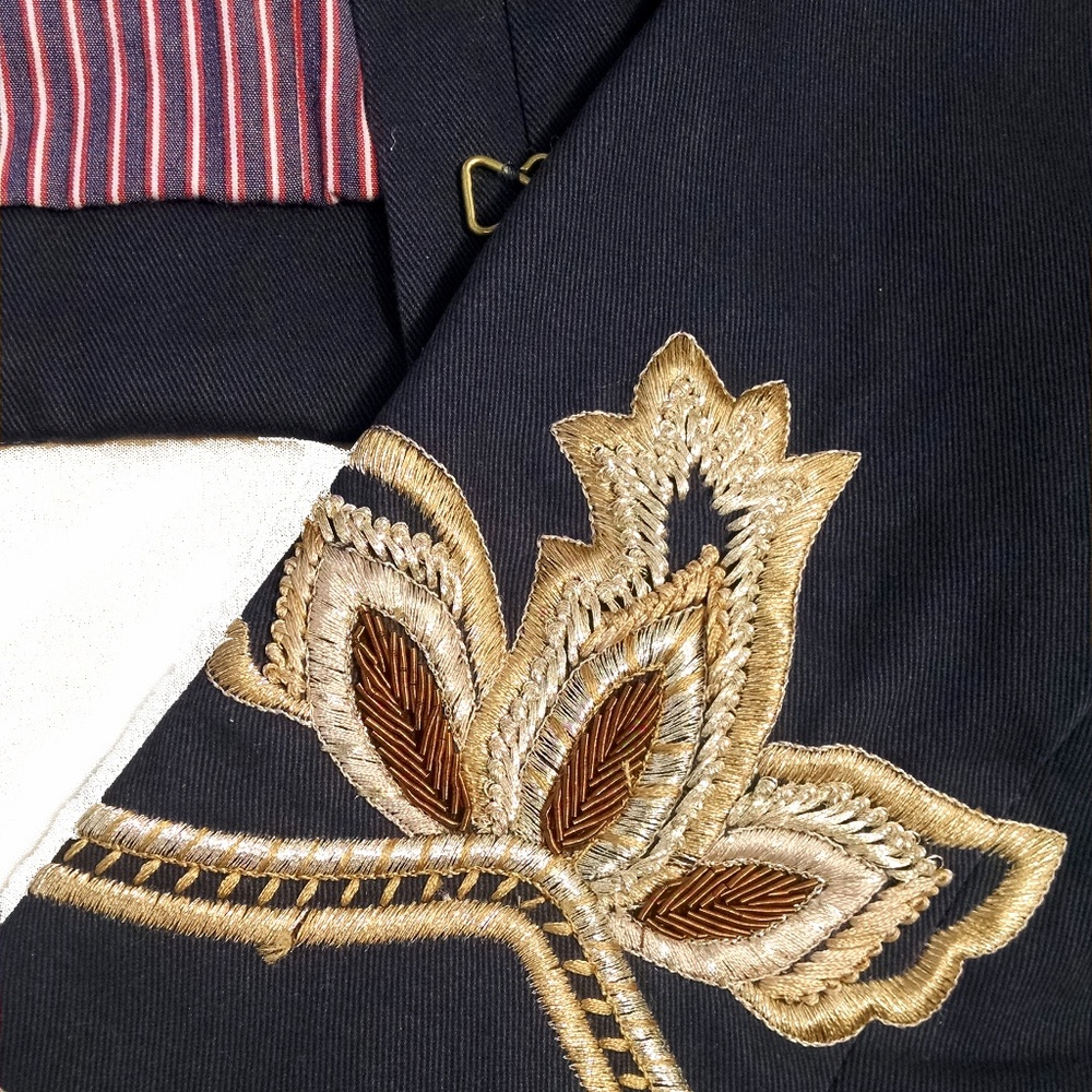 !!SOLD!! NWOT AI Embroidered Military Jacket - Picture 4 of 6