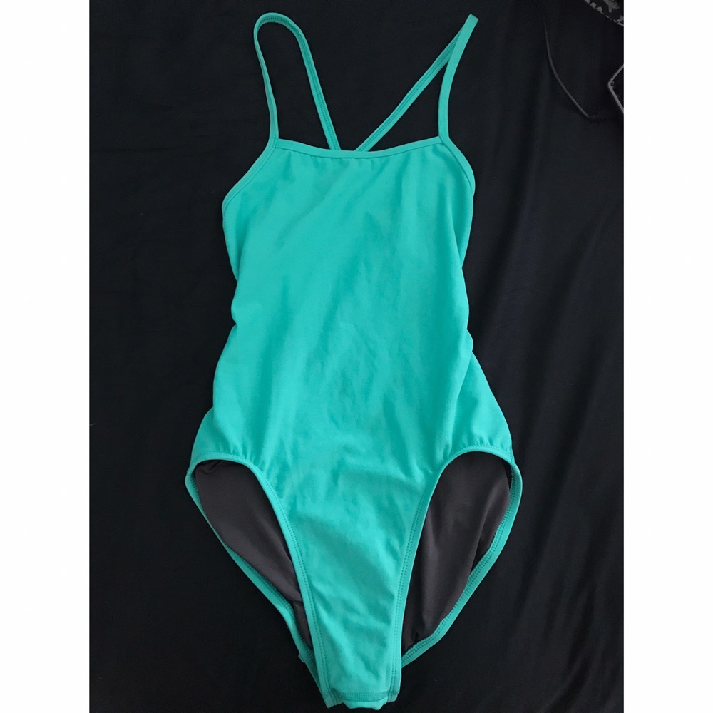 Jolyn Seafoam Jackson tie back onesie, size 28