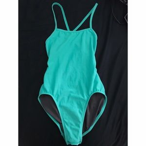 Jolyn Seafoam Jackson tie back onesie, size 28