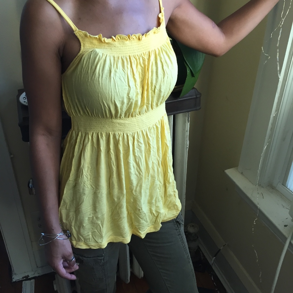 Soft Plush Yellow Summer Top
