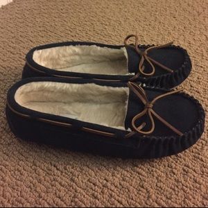 Navy blue Moccasins!