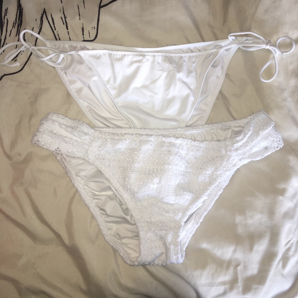 White bikini bottoms