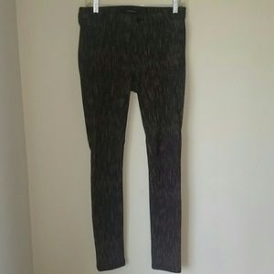 Brown and black textured Jeggings
