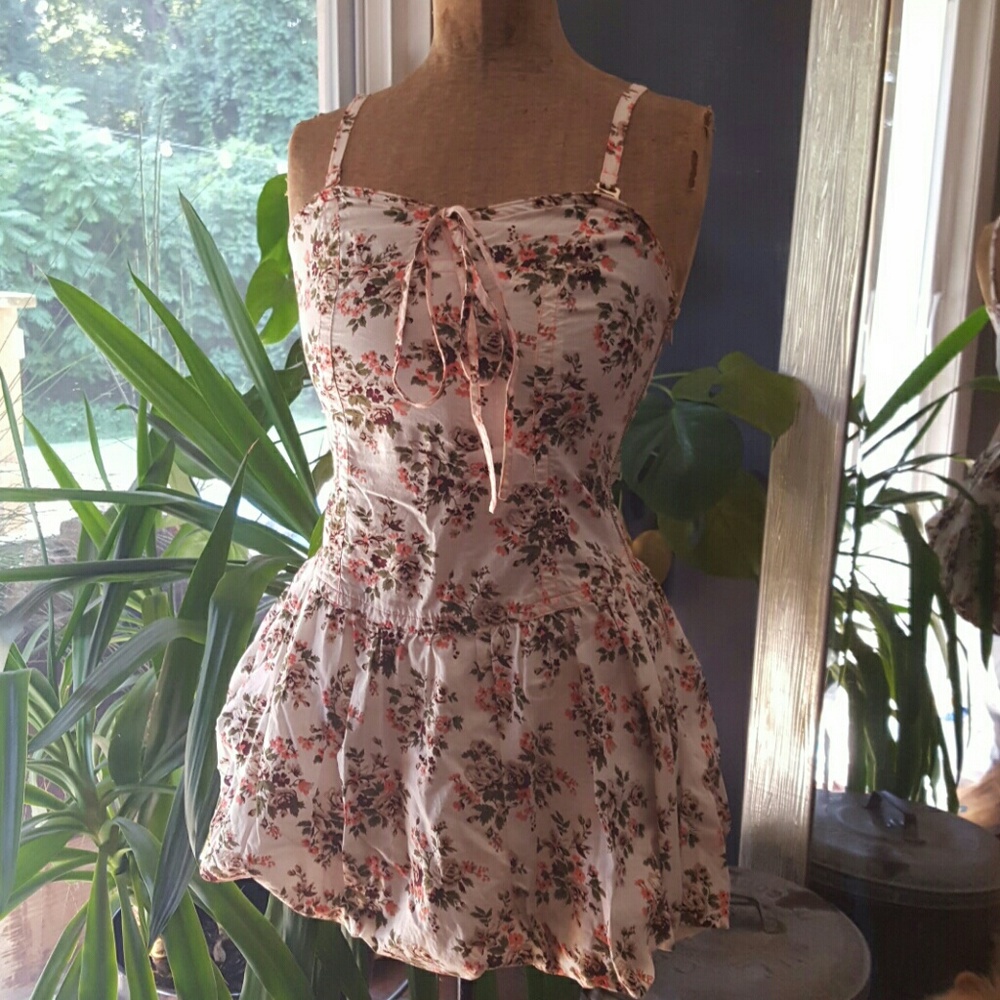 Boho flirty floral print tunic