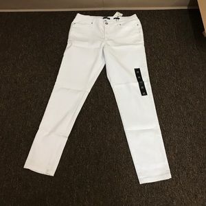 KIIND OF plus size white skinny jeans