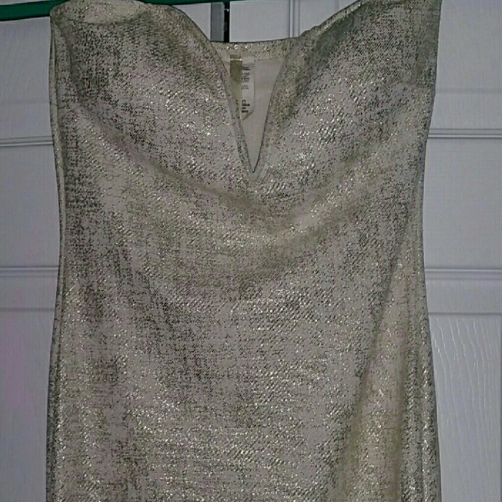 Midi strapless dress