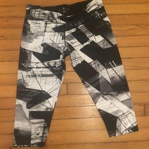 Adidas Black and White Capris