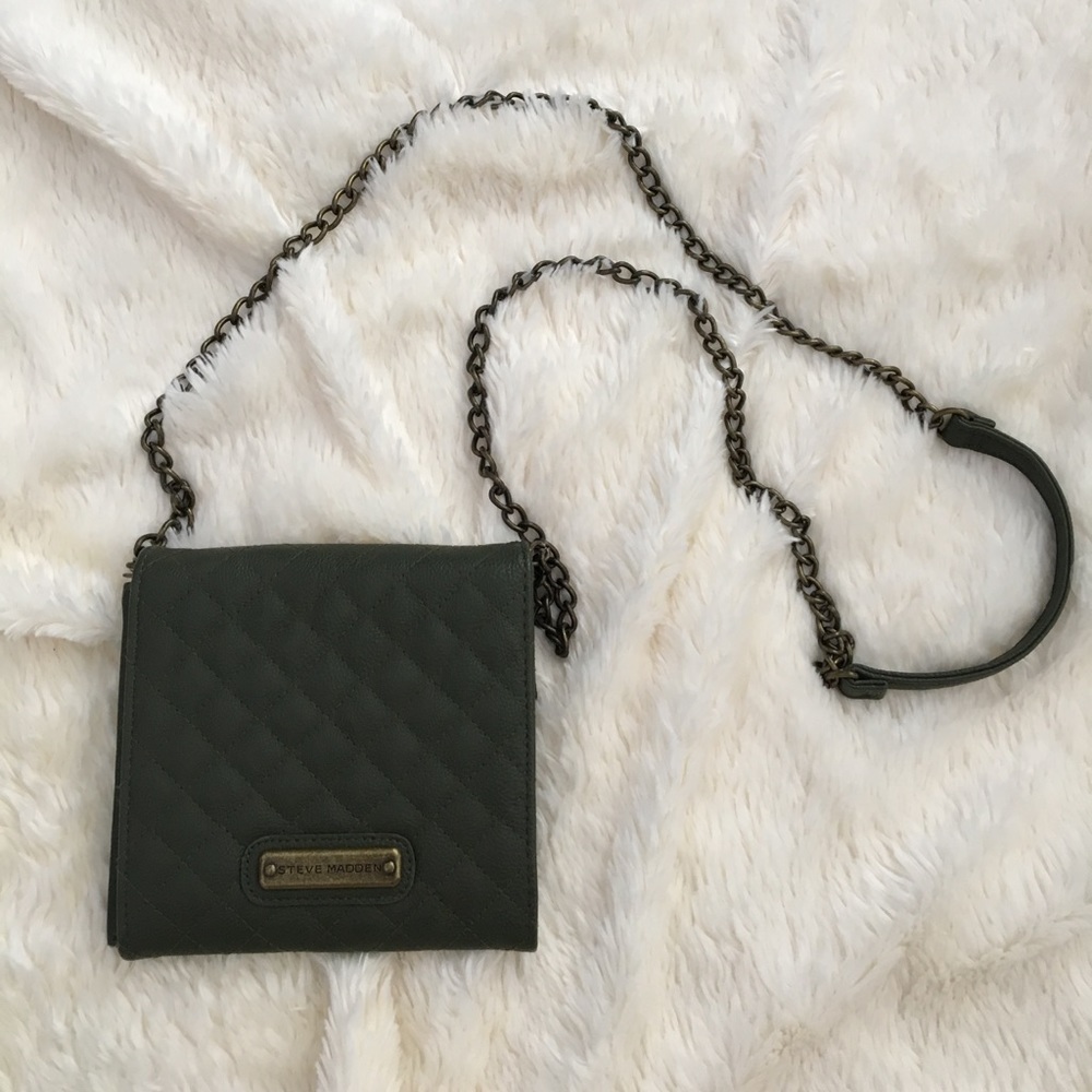Steve Madden army green crossbody purse