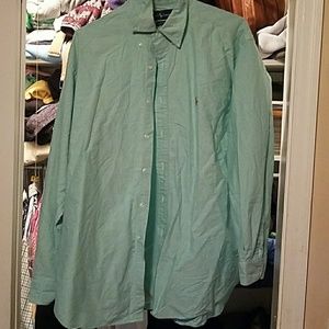 Green Polo Button-Down Shirt