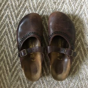 Oiled Leather Birkenstock Clogs