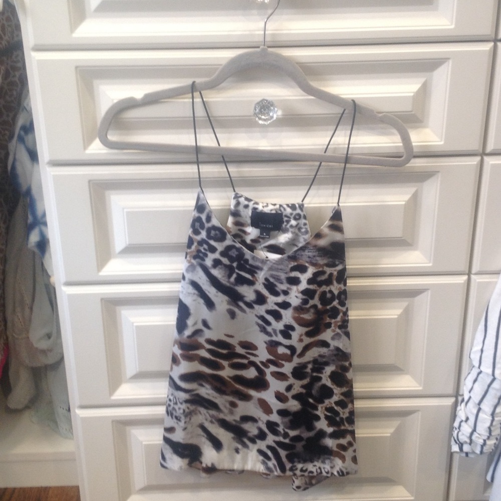 Animal print camisole tank flowey