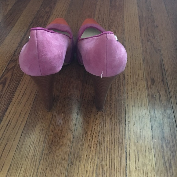 Multi-colored Calvin Klein suede heels - Picture 3 of 4