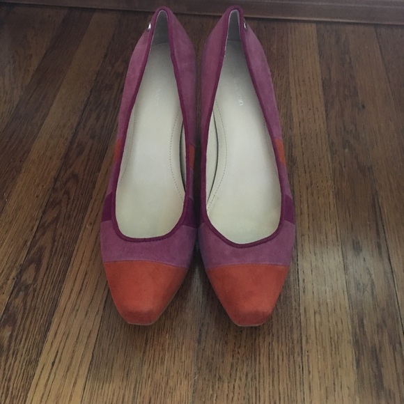 Multi-colored Calvin Klein suede heels - Picture 4 of 4