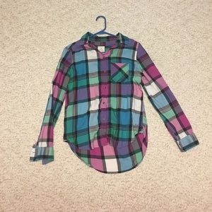 American Eagle button up plaid shirt