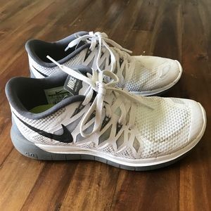 White and grey Nikes