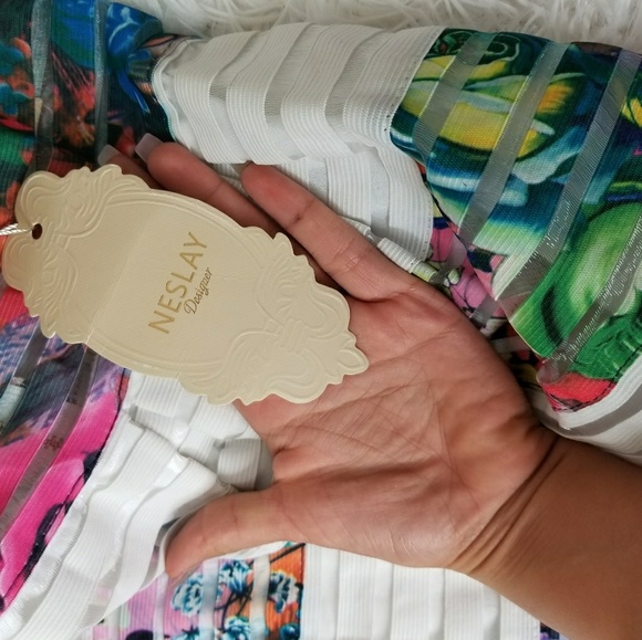 Floral striped skater skirt - Picture 2 of 3