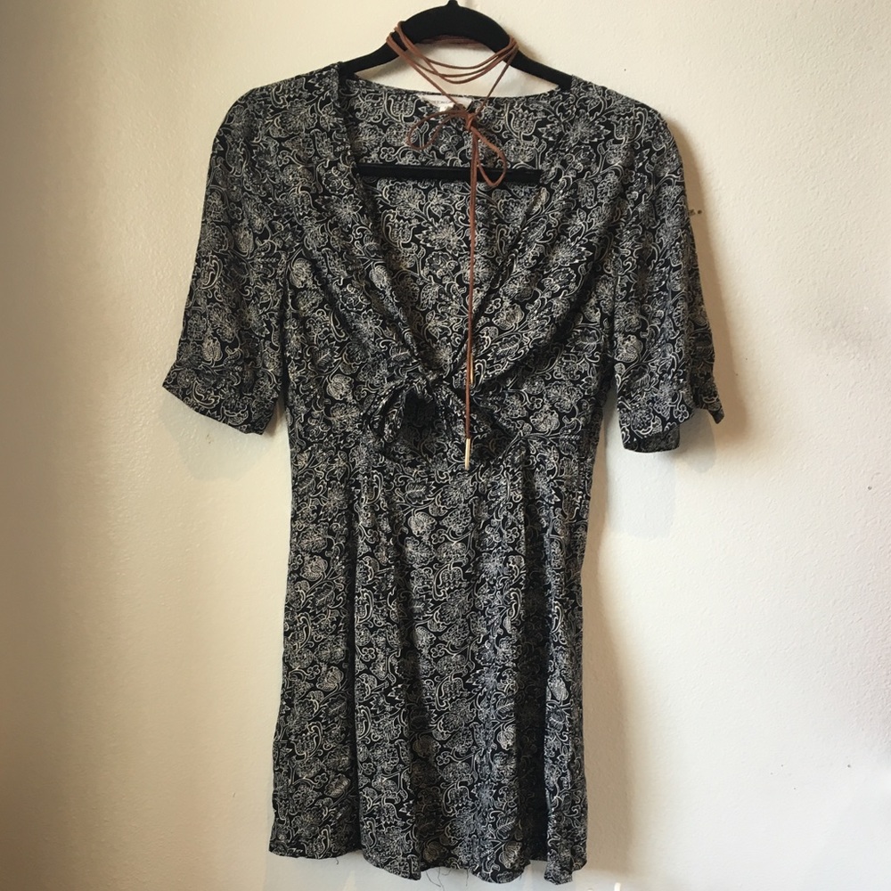 Floral Mini with Open Bow-tie Front