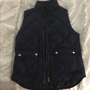 J Crew navy puffer vest