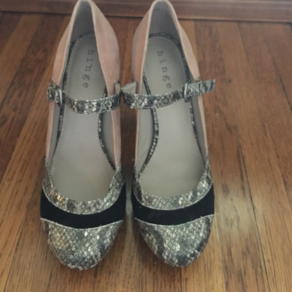 Hype suede and animal print heels - Picture 2 of 3