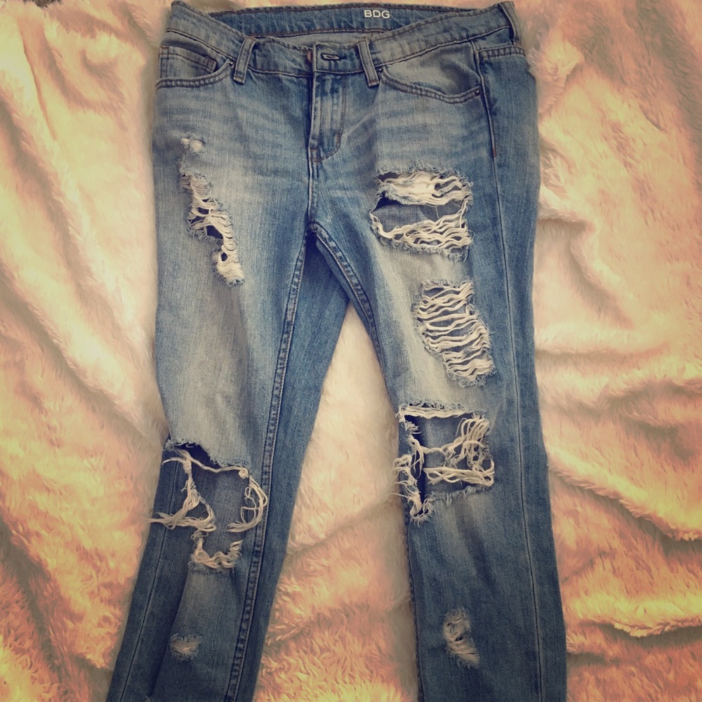 BDG destroyed boyfriend jeans