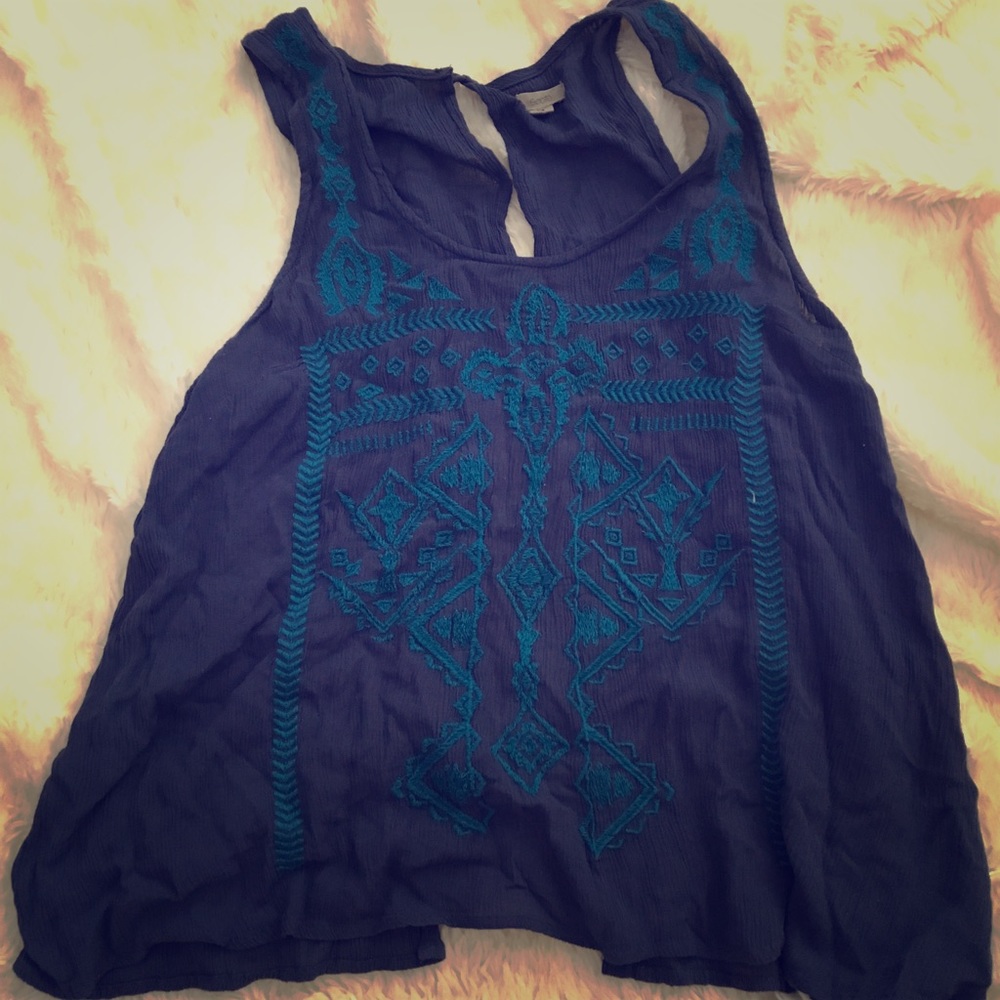Open back tank top