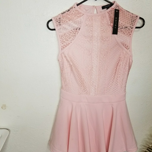Pink lace romper - Picture 1 of 1