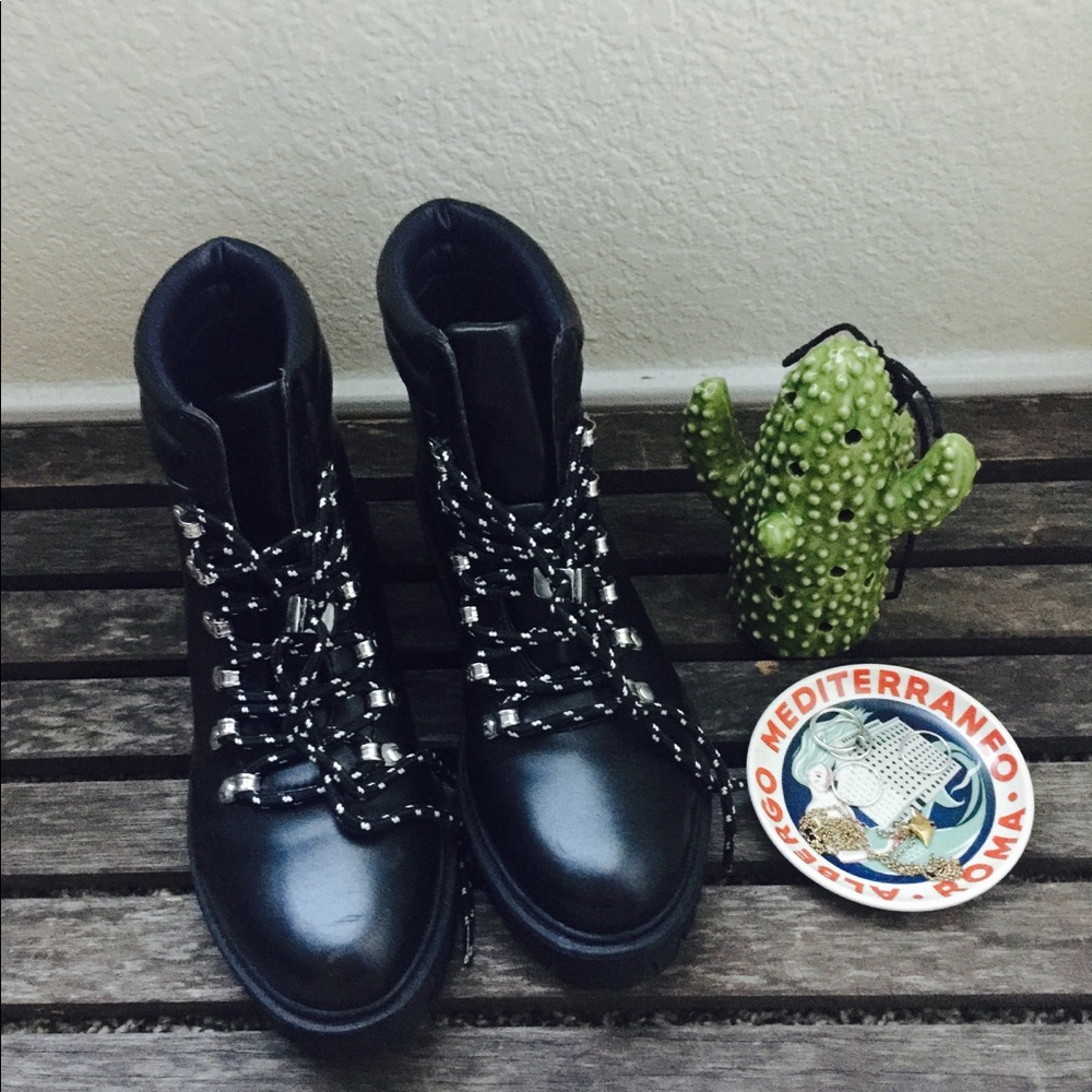 ZARA lace up boots.