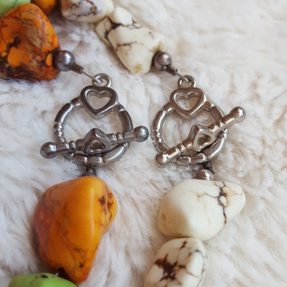 Neclace & Bracelet set Multicolored turquoise - Picture 2 of 4