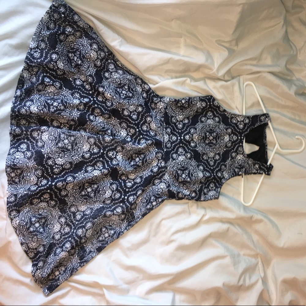 Blue and White Halter Aeropostale Dress Small