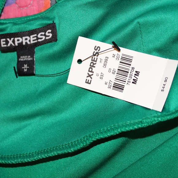 Green Express Top New with Tags - Picture 3 of 3