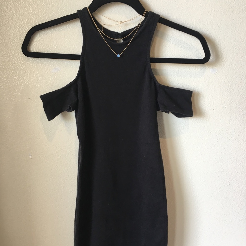 Nastygal black tight mini dress