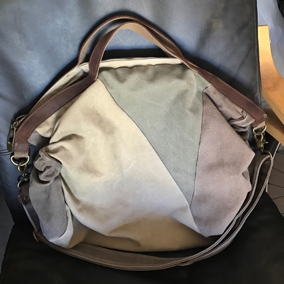 Multi-color Canvas Satchel - Picture 1 of 4