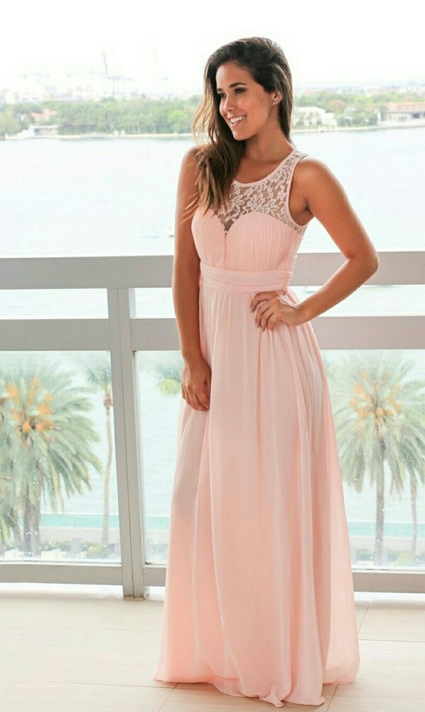 NWT Beautiful Blush & Lace Dress