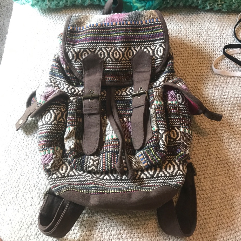 Boho-style backpack