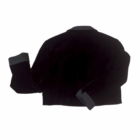 Rare Vintage 70s Mollie Parnis Crop Velvet Jacket - Picture 2 of 7