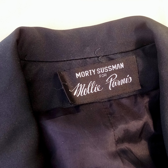 Rare Vintage 70s Mollie Parnis Crop Velvet Jacket - Picture 4 of 7