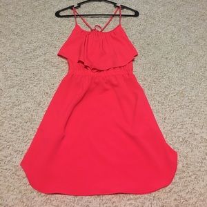 American Eagle mini dress, reddish-pink color