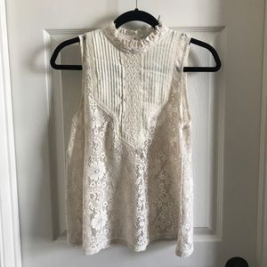 High Neck Lace Blouse