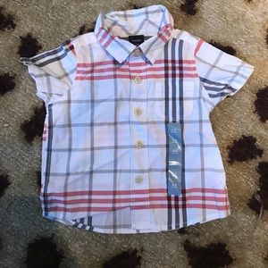 Baby boy plaid button down